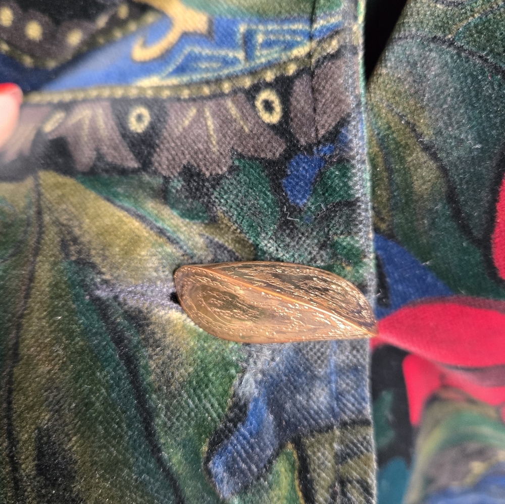 Floral Hooded Women's Coat - Picture 4 of 10